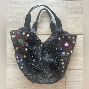 ANTIK BATIK EMBELLISHED HANDBAG